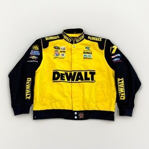Vintage Nascar Jacket Youth 2XL DeWalt Racing Y2k JH Designs Y2K Yellow